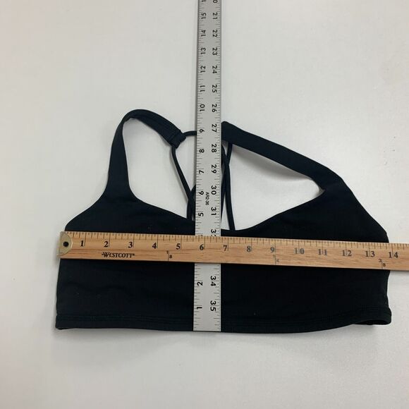Lululemon Strappy Sports Bra Womens 8 Black Criss Cross Back Unpadded *READ - Picture 7 of 12